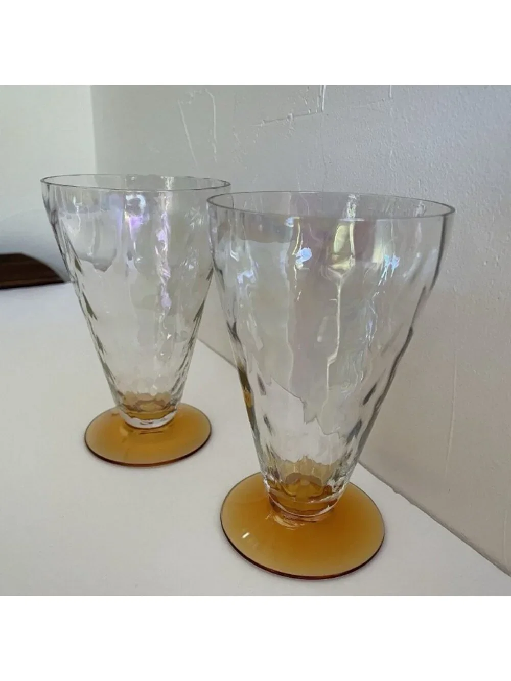 Fostoria amber foot